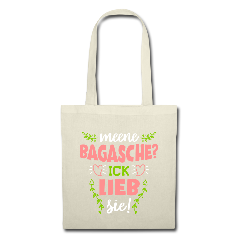 Meene Bagasche Ick Lieb Sie - Stoffbeutel - Natur