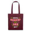 Meene Bagasche Ick Lieb Sie - Stoffbeutel - Burgunderrot