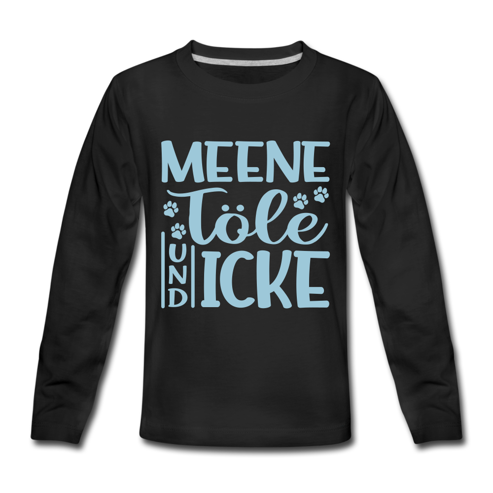Meene Töle und Icke - Kinder Langarmshirt - Schwarz