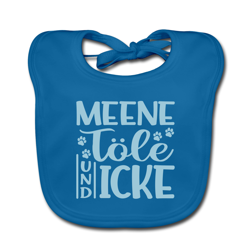 Meene Töle und Icke - Lätzchen - Pfauenblau