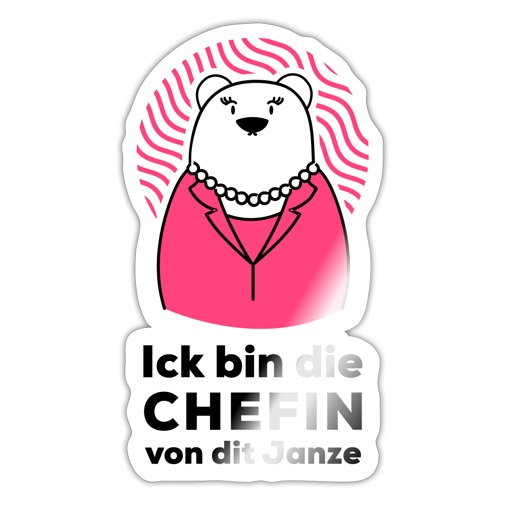 Chefin - Aufkleber - Weiß glänzend