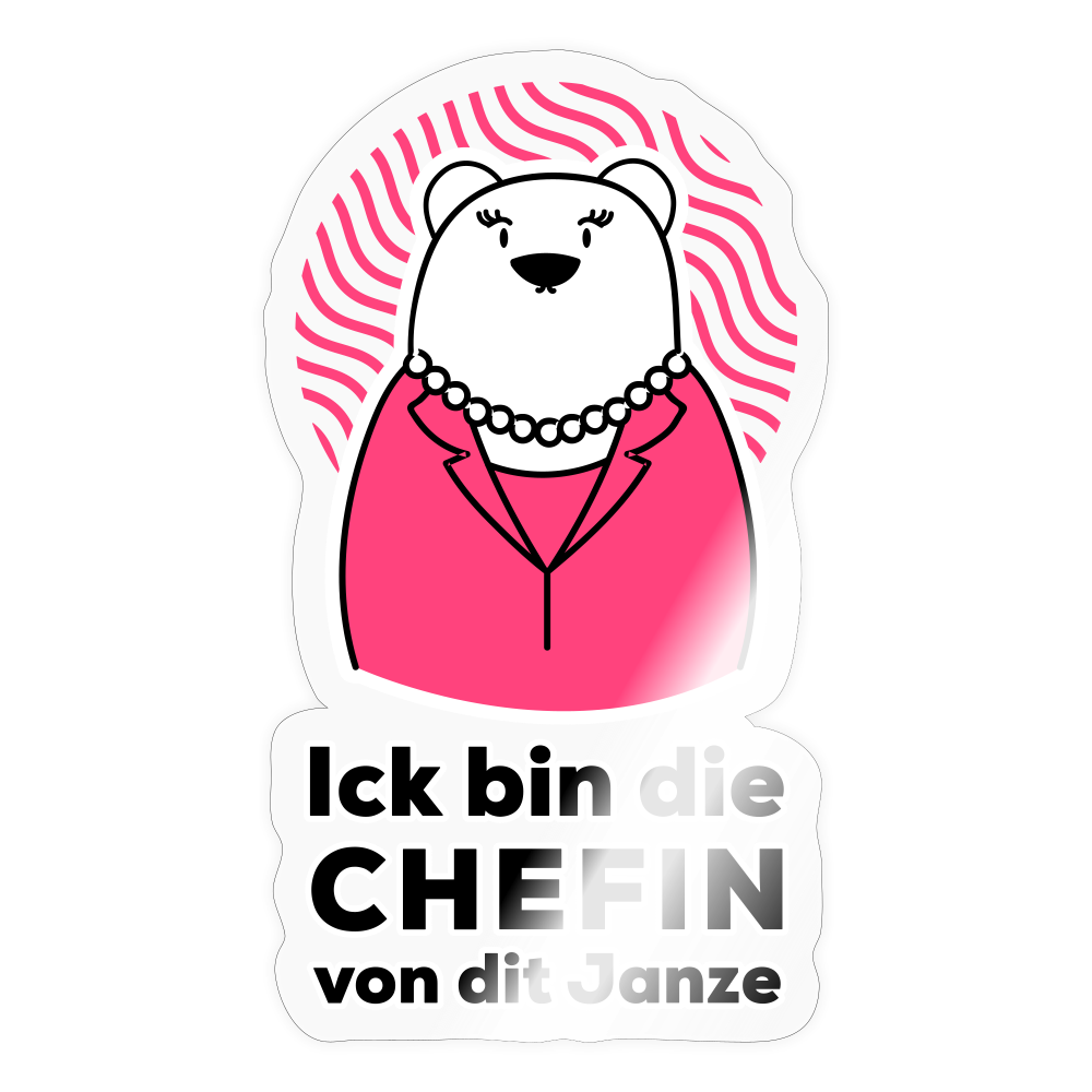 Chefin - Aufkleber - Transparent glänzend