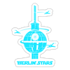 Berlin Stars - Blau - Aufkleber - Mattweiß