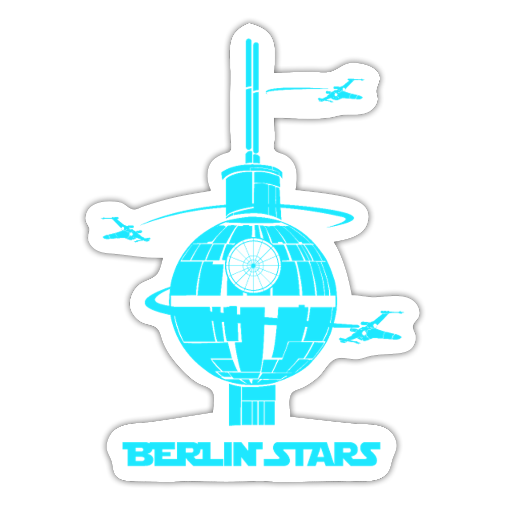 Berlin Stars - Blau - Aufkleber - Mattweiß