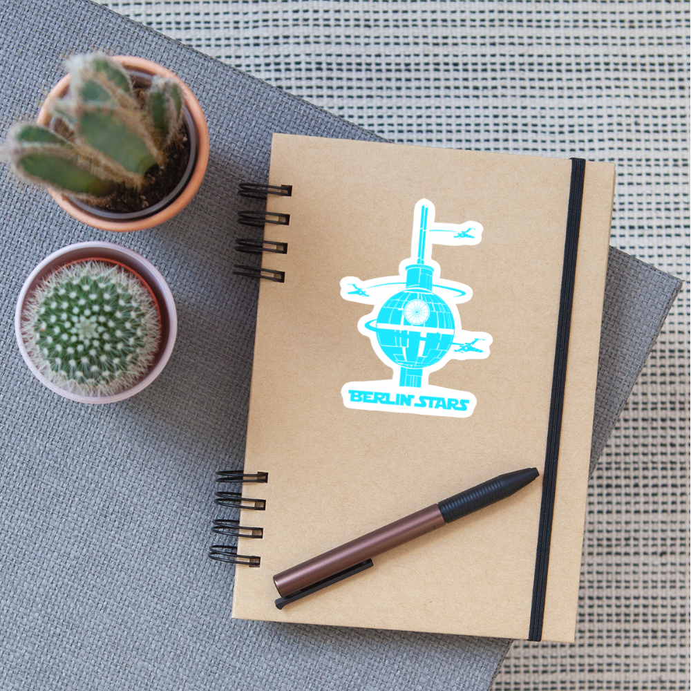 Berlin Stars - Blau - Aufkleber - Mattweiß
