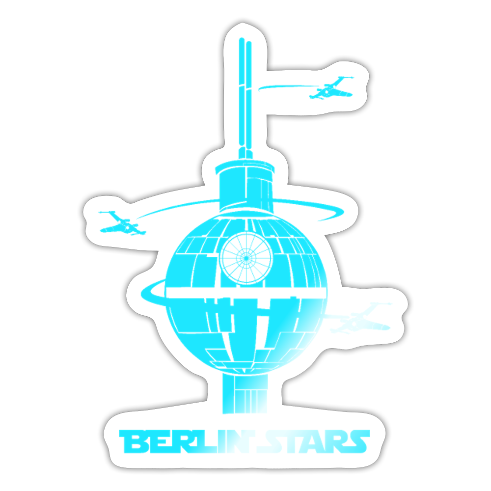 Berlin Stars - Blau - Aufkleber - Weiß glänzend