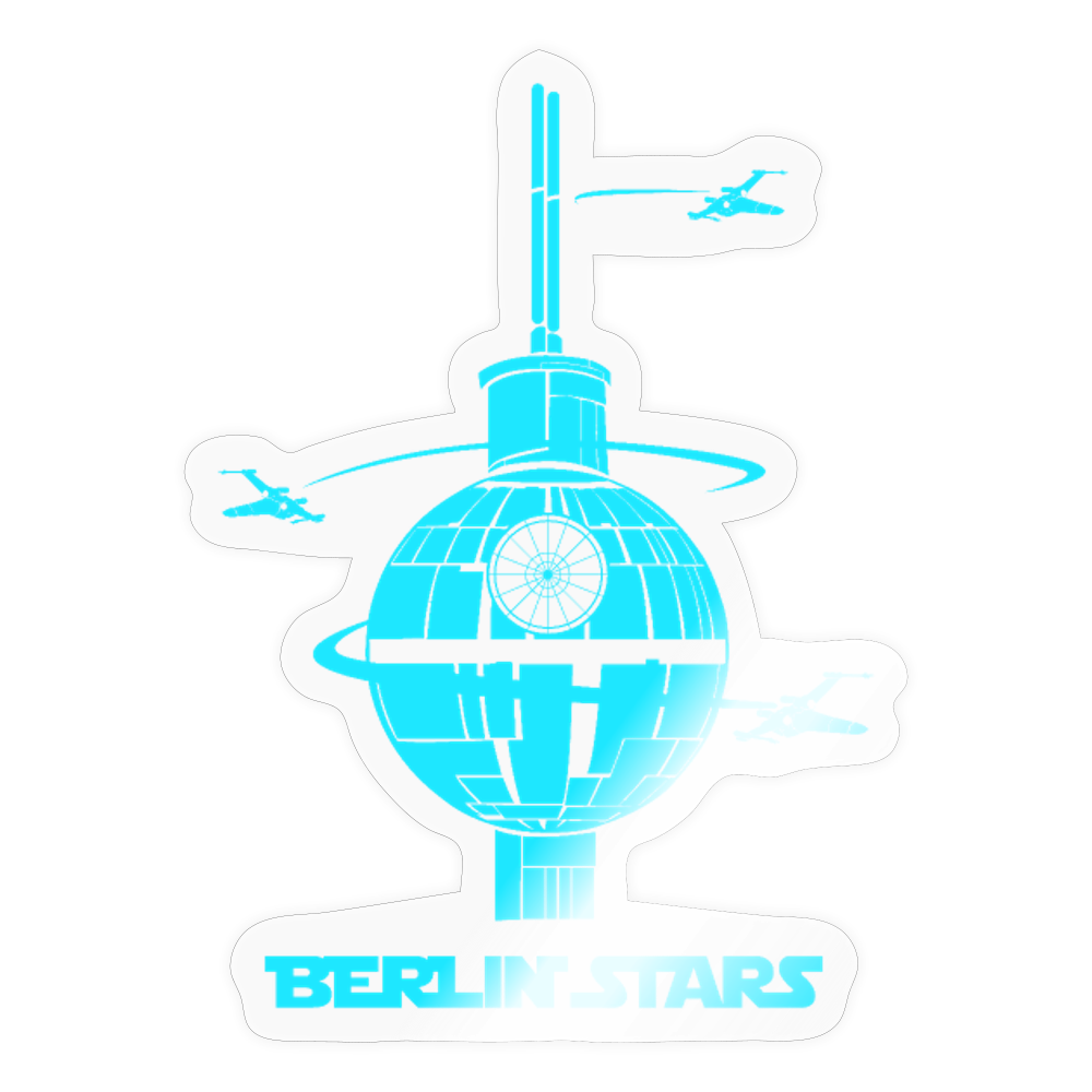 Berlin Stars - Blau - Aufkleber - Transparent glänzend