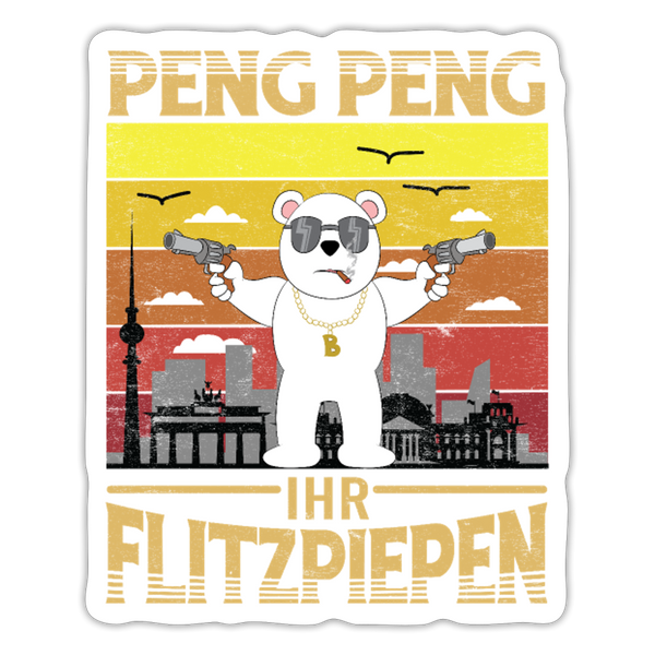 Peng Peng - Aufkleber - Mattweiß