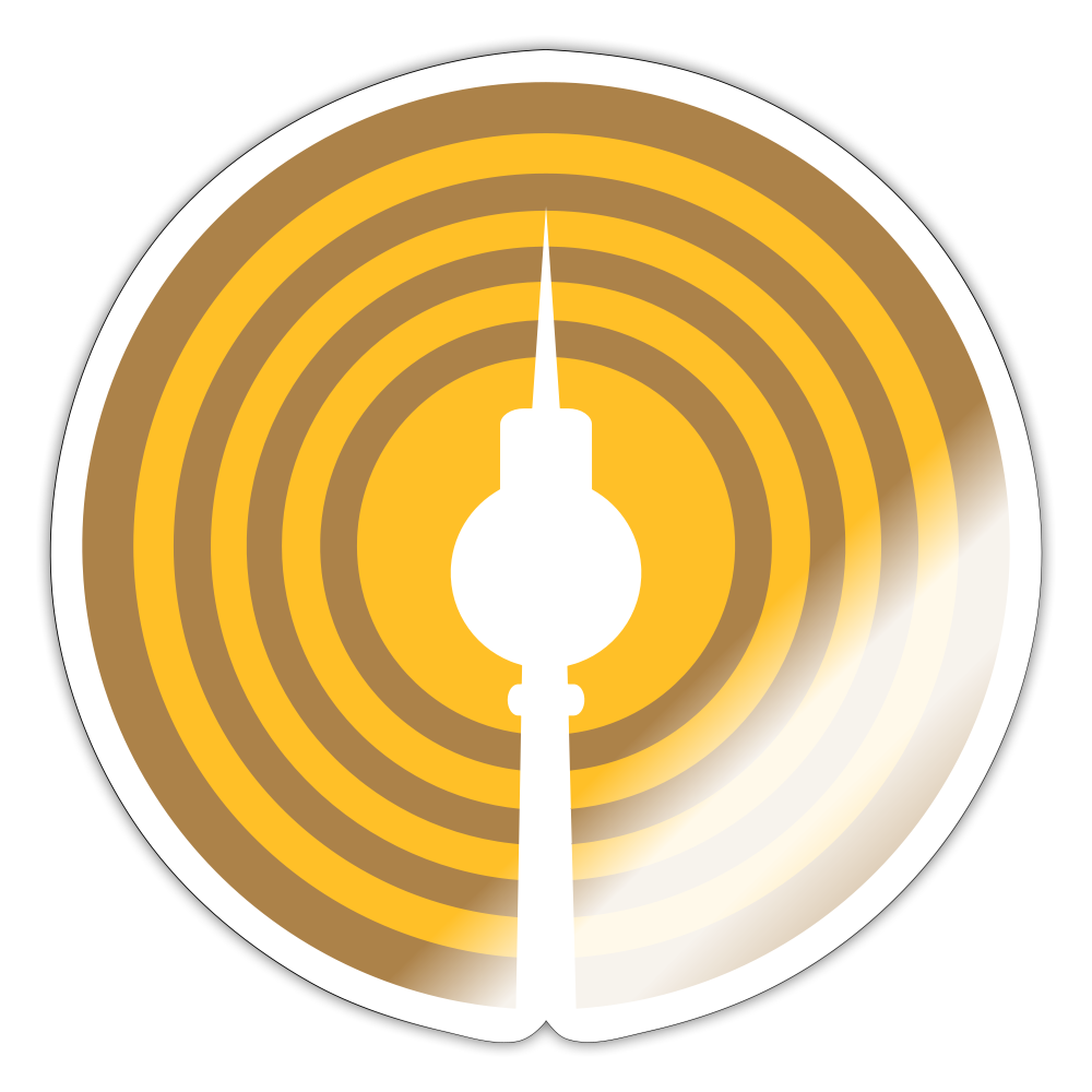 Berlin im Fokus - Aufkleber - Weiß glänzend