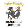 Juten Morjen, Backfeifenjesichta! - Aufkleber - Weiß glänzend