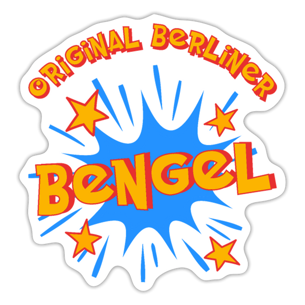 Berliner Bengel - Aufkleber - Mattweiß