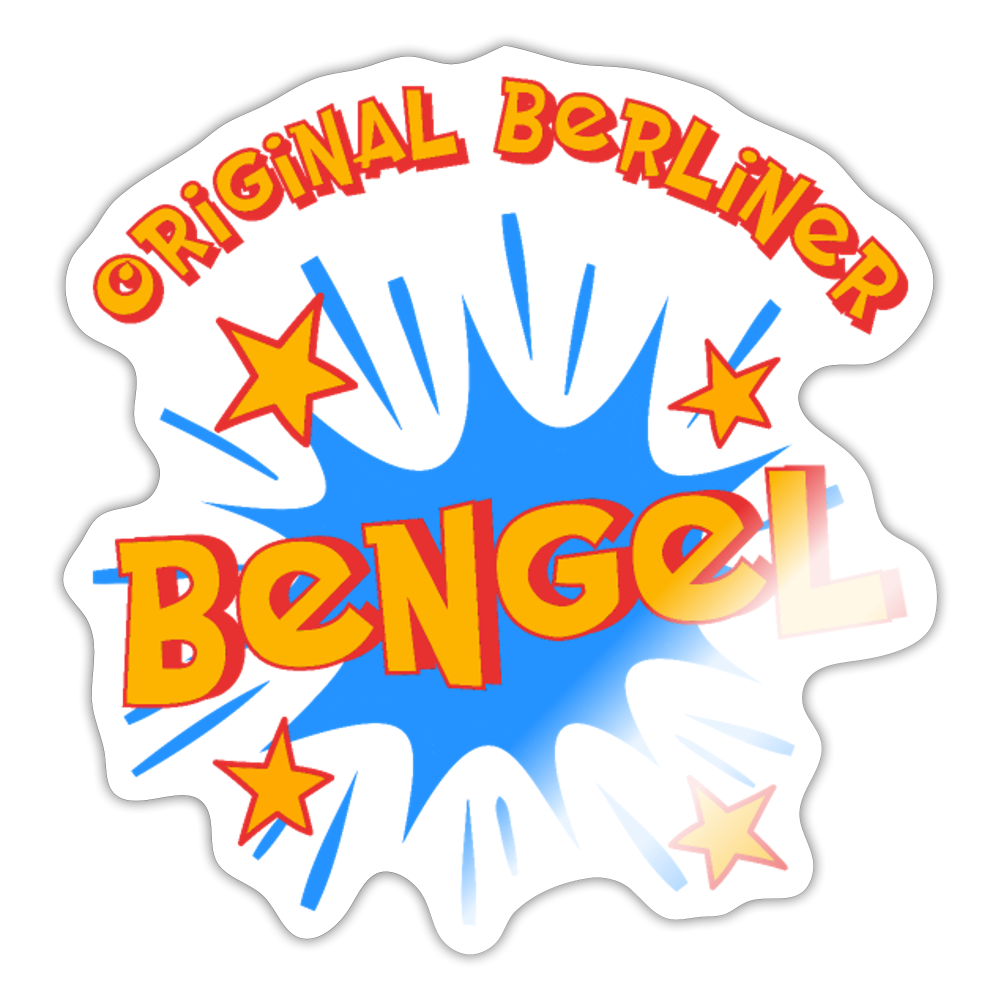 Berliner Bengel - Aufkleber - Weiß glänzend