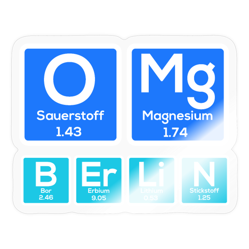 OMG Berlin - Aufkleber - Transparent glänzend