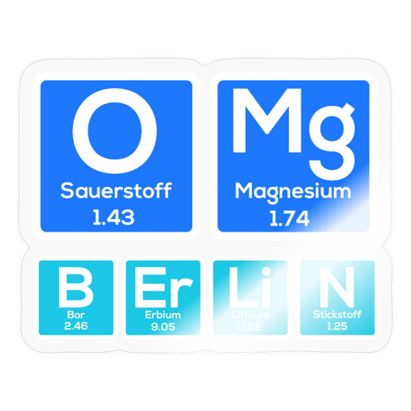 OMG Berlin - Aufkleber - Transparent glänzend