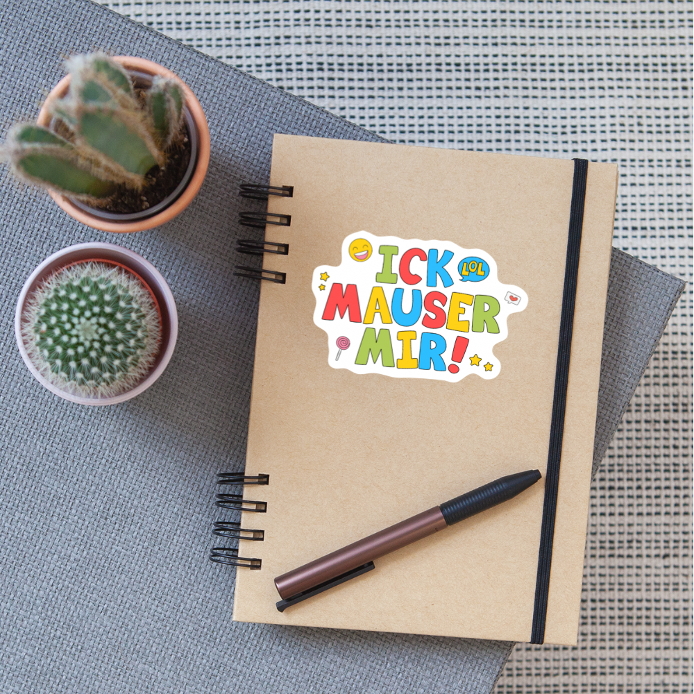 ick mauser - Aufkleber - Mattweiß
