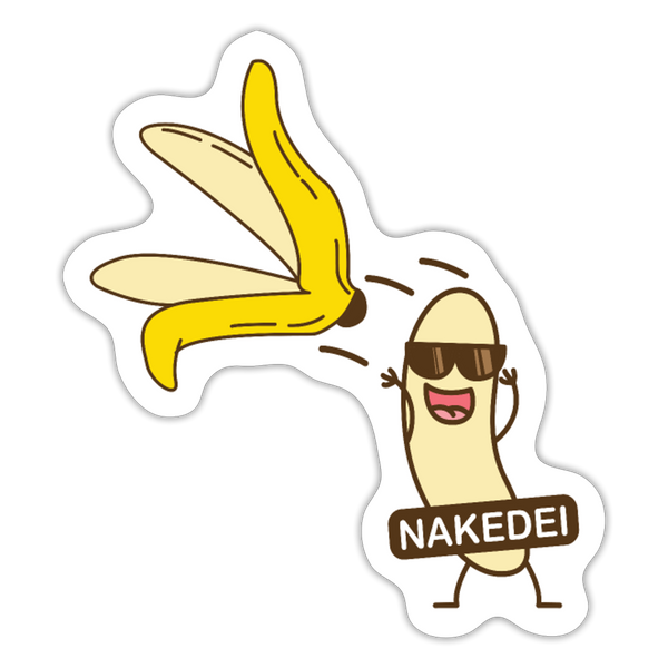 Nakedei - Aufkleber - Mattweiß