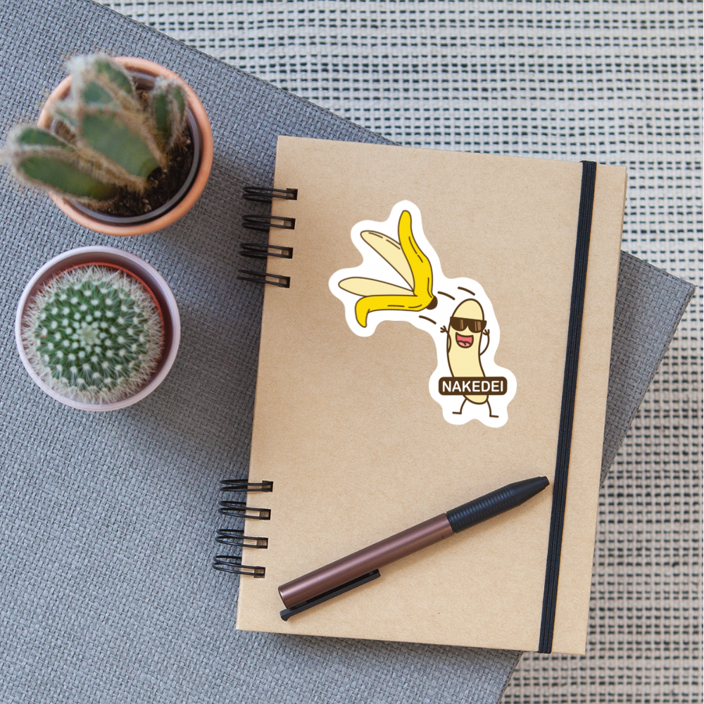 Nakedei - Aufkleber - Mattweiß