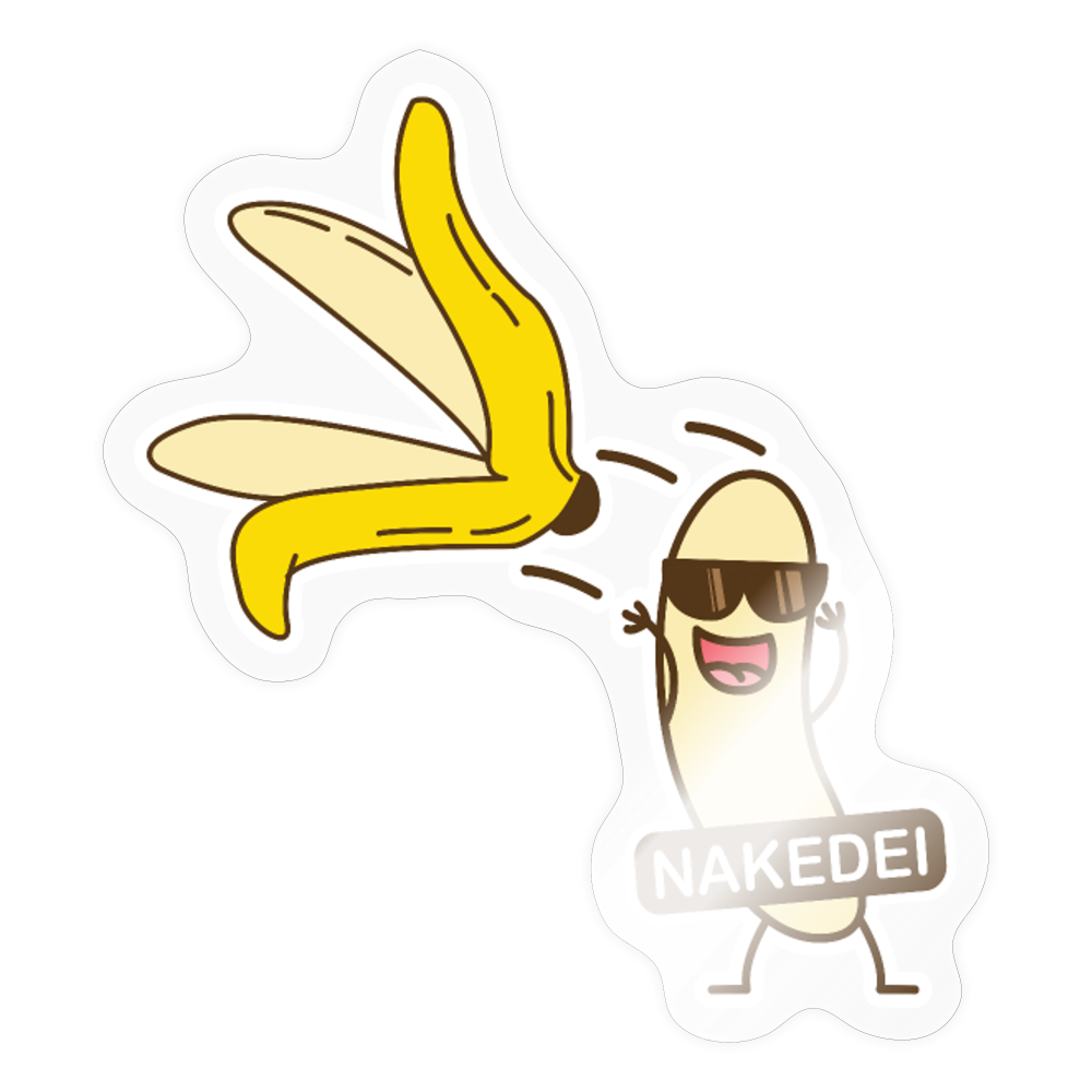 Nakedei - Aufkleber - Transparent glänzend