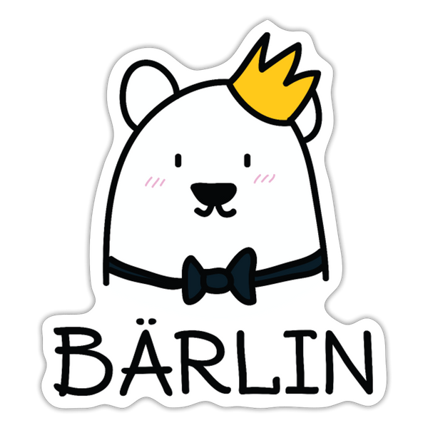 Bärlin - Aufkleber - Mattweiß