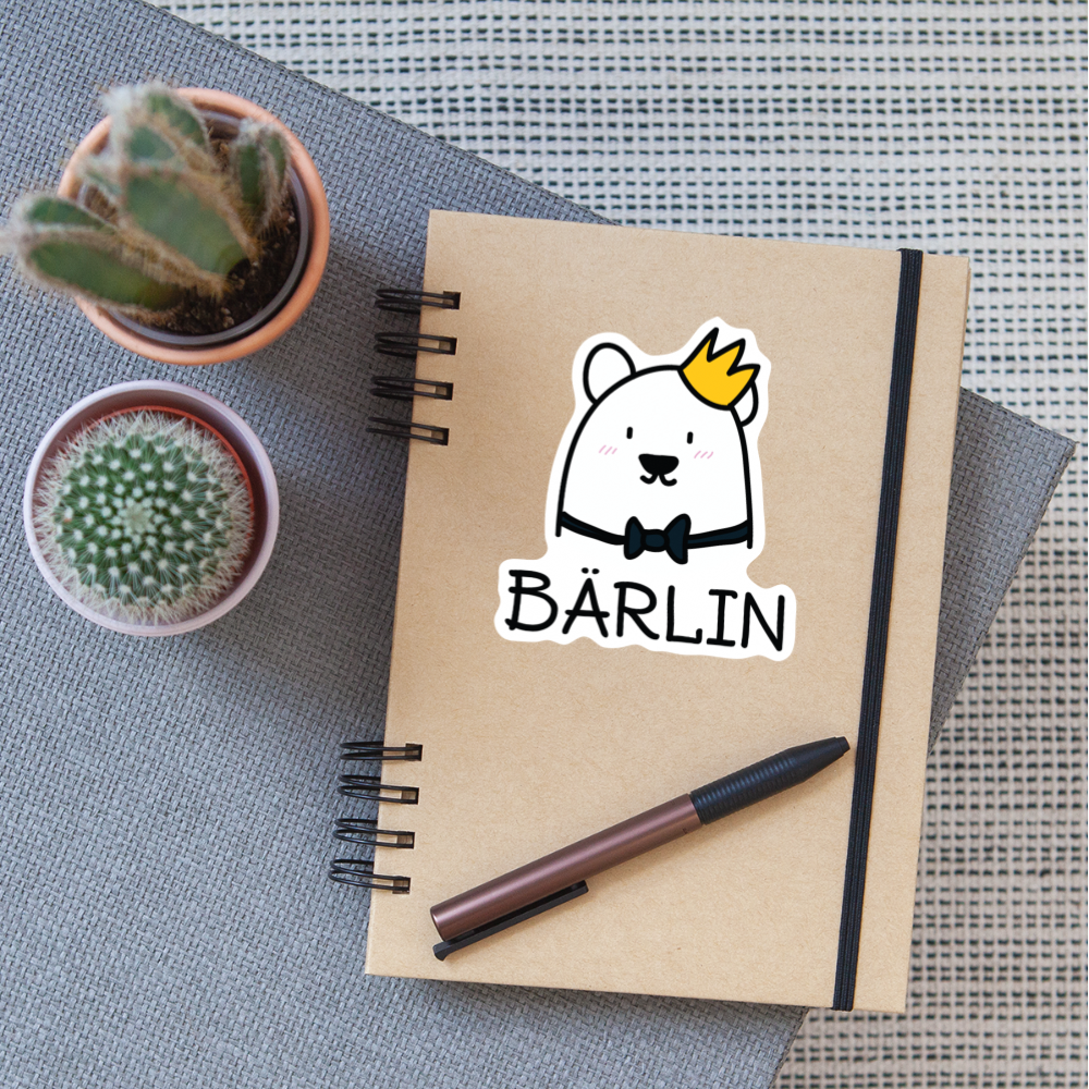 Bärlin - Aufkleber - Mattweiß