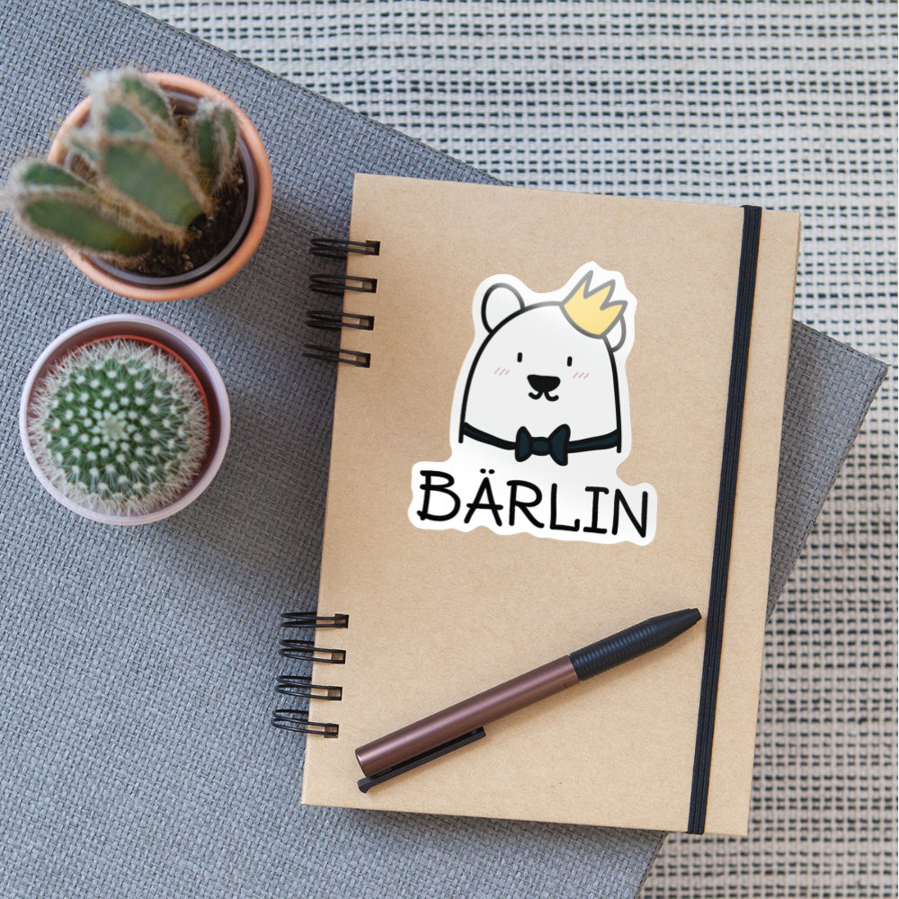 Bärlin - Aufkleber - Weiß glänzend
