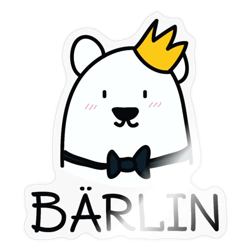 Bärlin - Aufkleber - Transparent glänzend