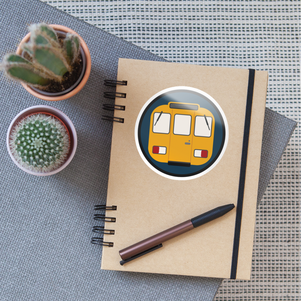 U-Bahntunnel - Aufkleber - Weiß glänzend