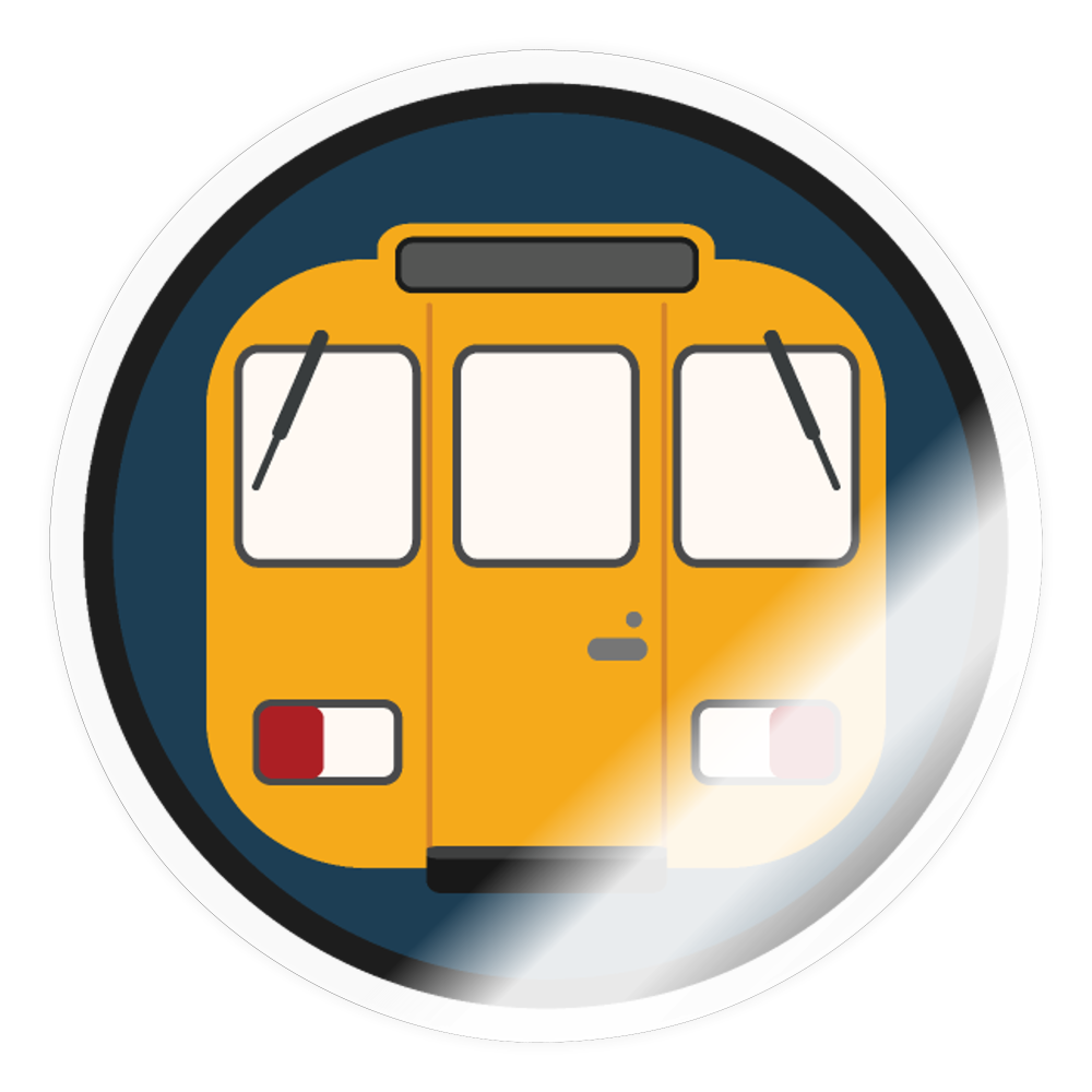 U-Bahntunnel - Aufkleber - Transparent glänzend