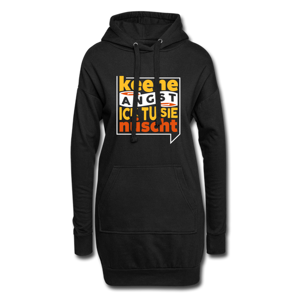 Keene Angst Ick Tu Sie Nüscht - Hoodie-Kleid - Schwarz