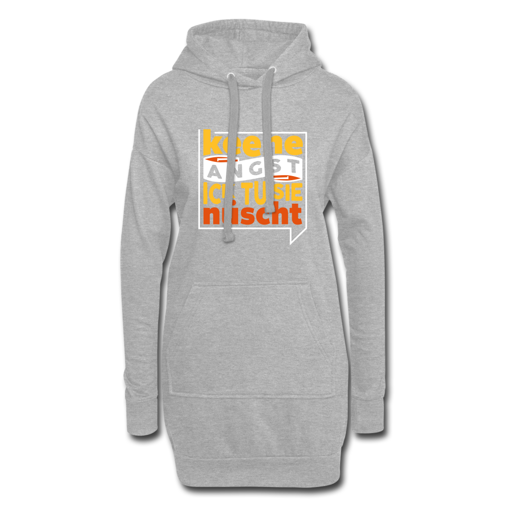 Keene Angst Ick Tu Sie Nüscht - Hoodie-Kleid - Grau meliert