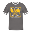Wat Icke Kann, Kann Keener - Männer Ringer T-Shirt - Dunkelgrau/Weiß