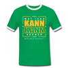Wat Icke Kann, Kann Keener - Männer Ringer T-Shirt - Kelly Green/Weiß