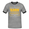 Wat Icke Kann, Kann Keener - Männer Ringer T-Shirt - Grau meliert/Schwarz
