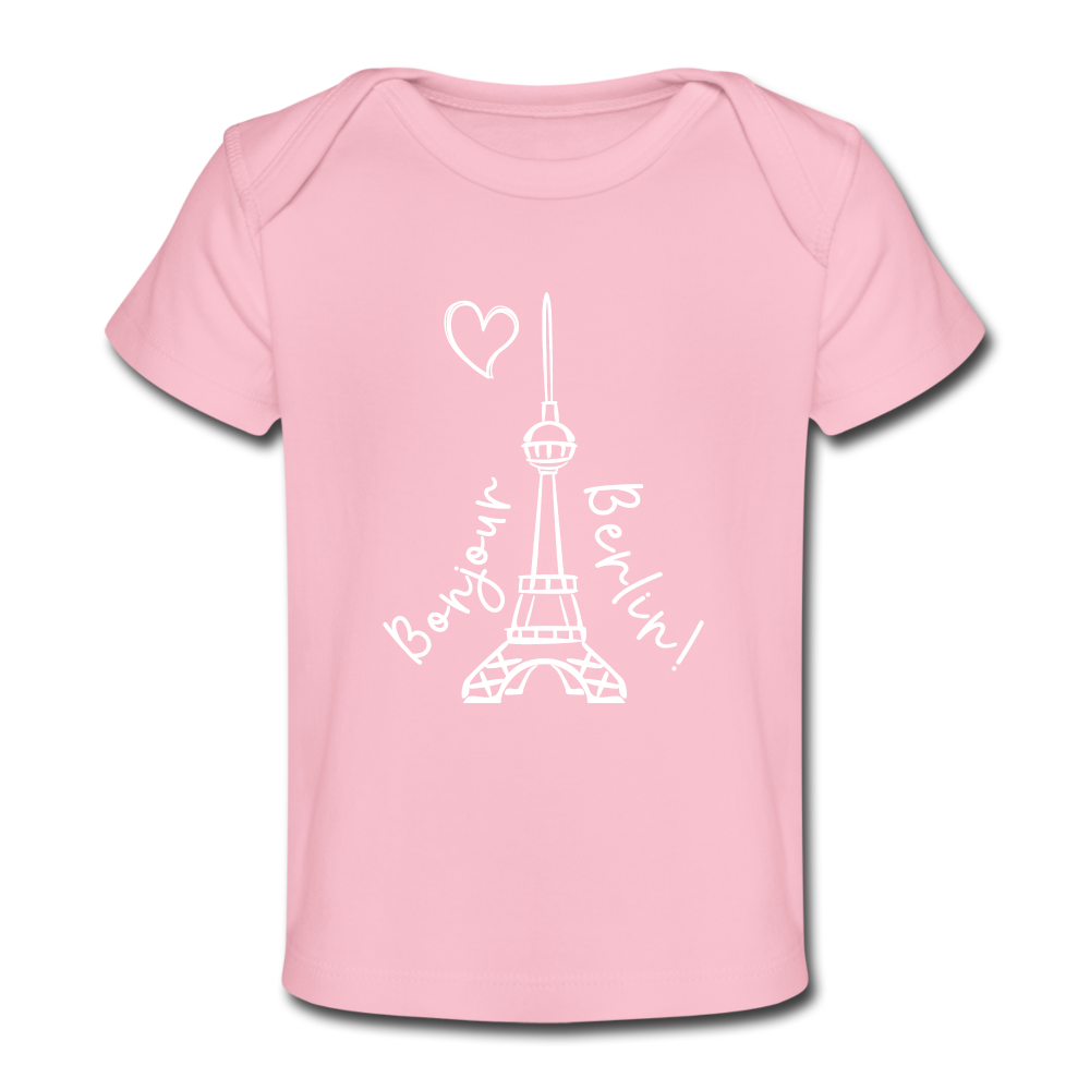 Eiffelturm in Berlin Bonjour - Baby Bio T-Shirt - light pink