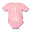 Eiffelturm in Berlin Bonjour - Bio-Kurzarmbody - light pink