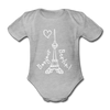Eiffelturm in Berlin Bonjour - Bio-Kurzarmbody - heather grey