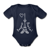 Eiffelturm in Berlin Bonjour - Bio-Kurzarmbody - dark navy
