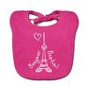 Eiffelturm in Berlin Bonjour - Lätzchen - fuchsia