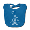 Eiffelturm in Berlin Bonjour - Lätzchen - peacock-blue
