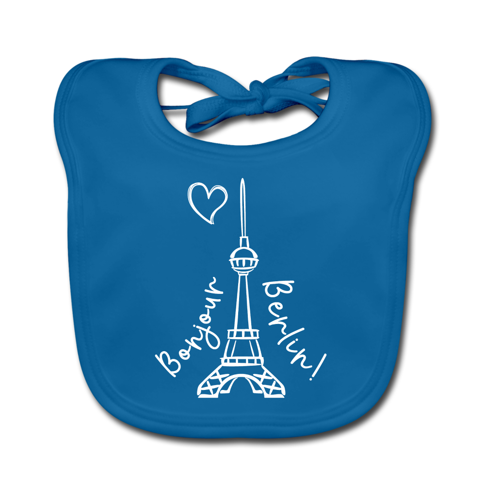 Eiffelturm in Berlin Bonjour - Lätzchen - peacock-blue