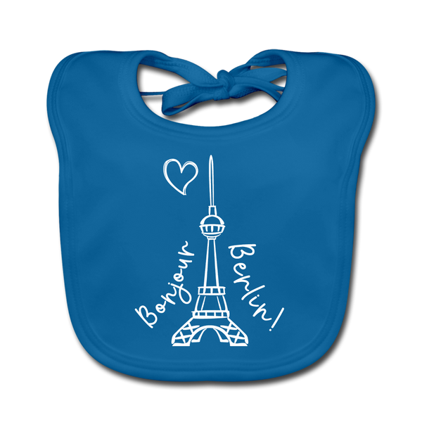 Eiffelturm in Berlin Bonjour - Lätzchen - peacock-blue