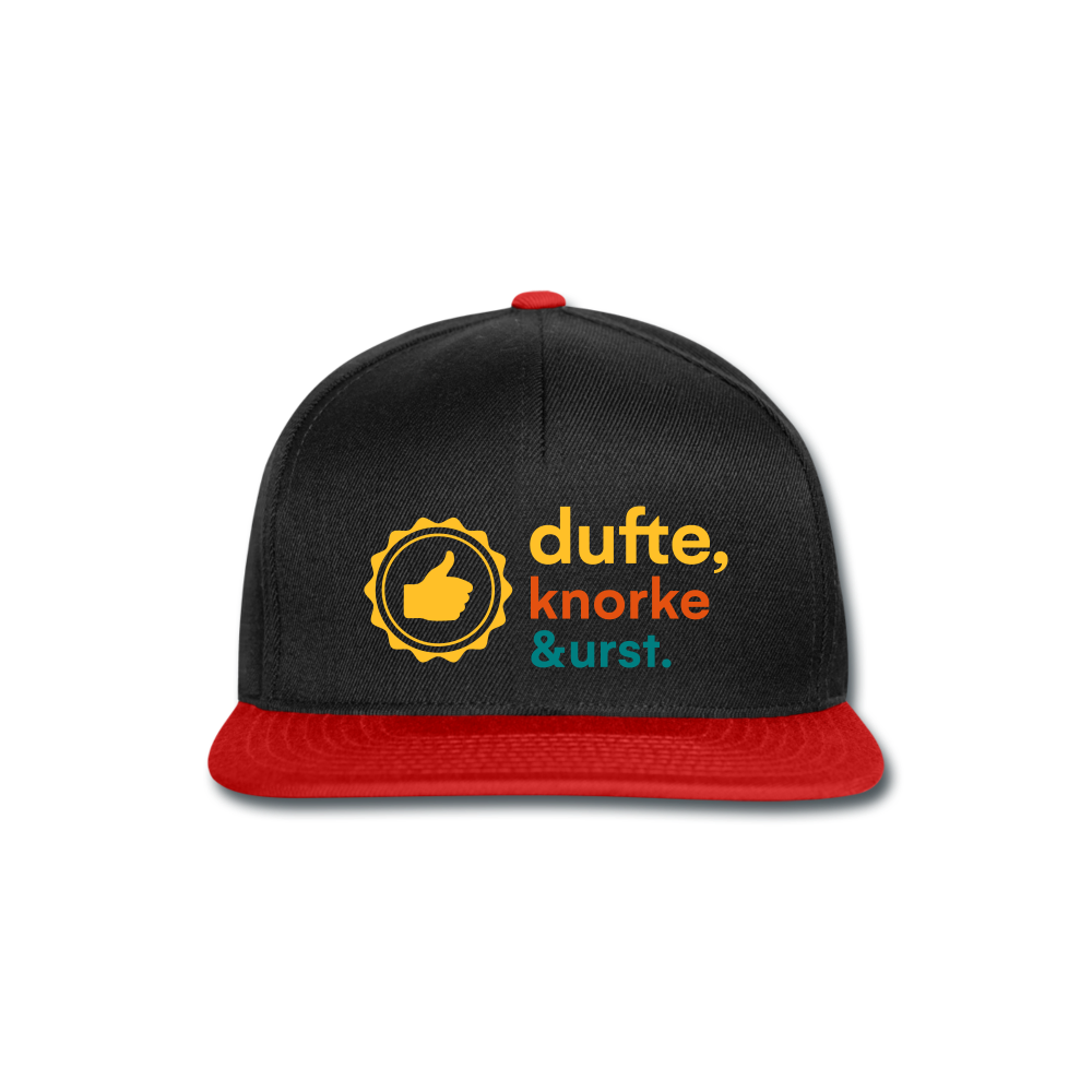 Dufte, Knorke, Urst - Snapback Cap - black/red