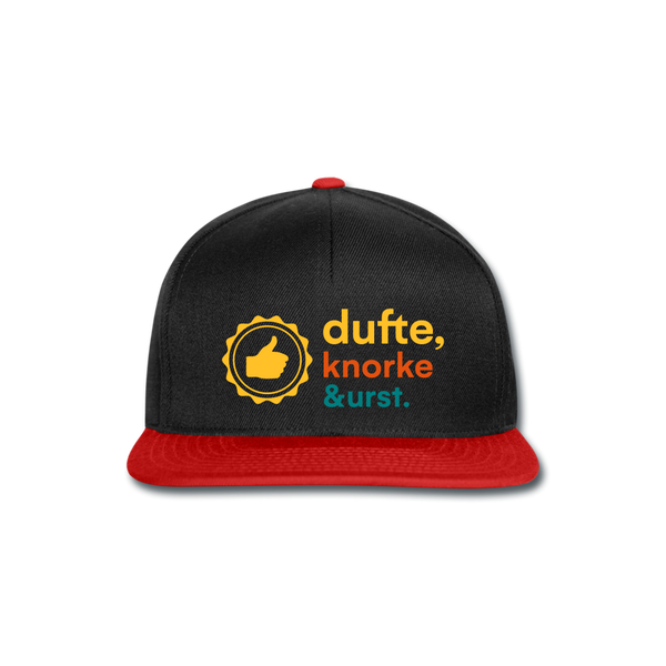 Dufte, Knorke, Urst - Snapback Cap - black/red