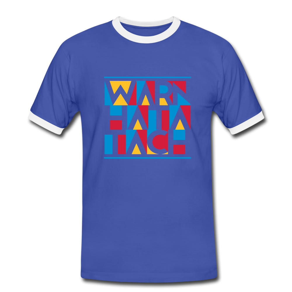 Warn Hata Tach - Männer Ringer T-Shirt - blue/white