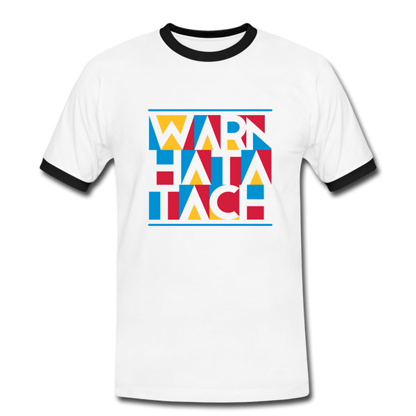 Warn Hata Tach - Männer Ringer T-Shirt - white/black