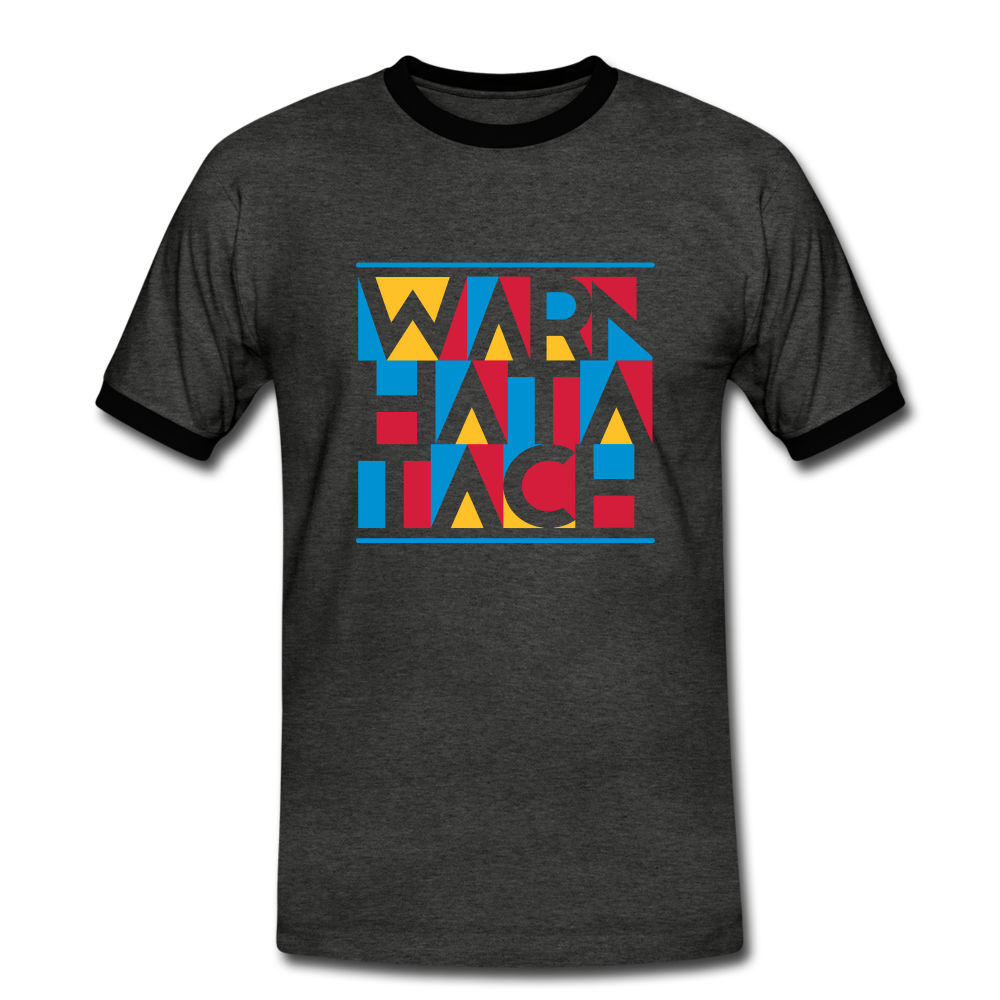 Warn Hata Tach - Männer Ringer T-Shirt - charcoal/black