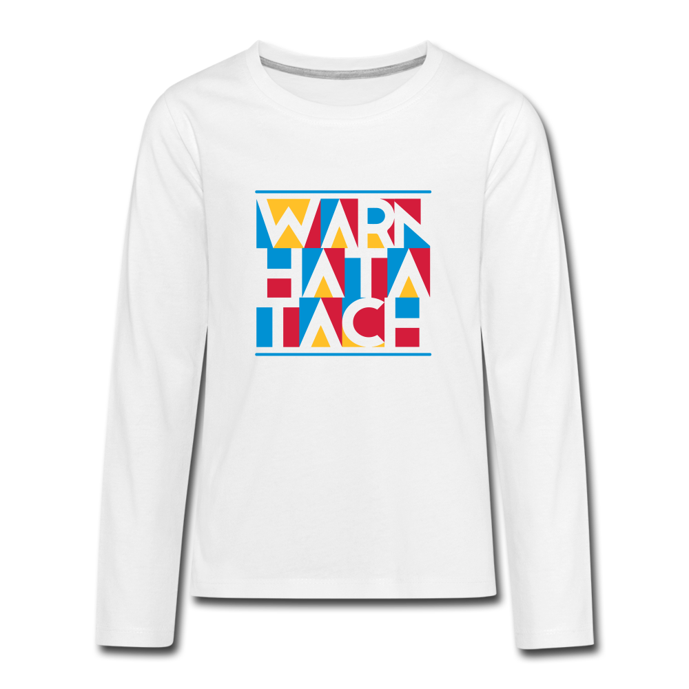 Warn Hata Tach - Teenager Langarmshirt - white