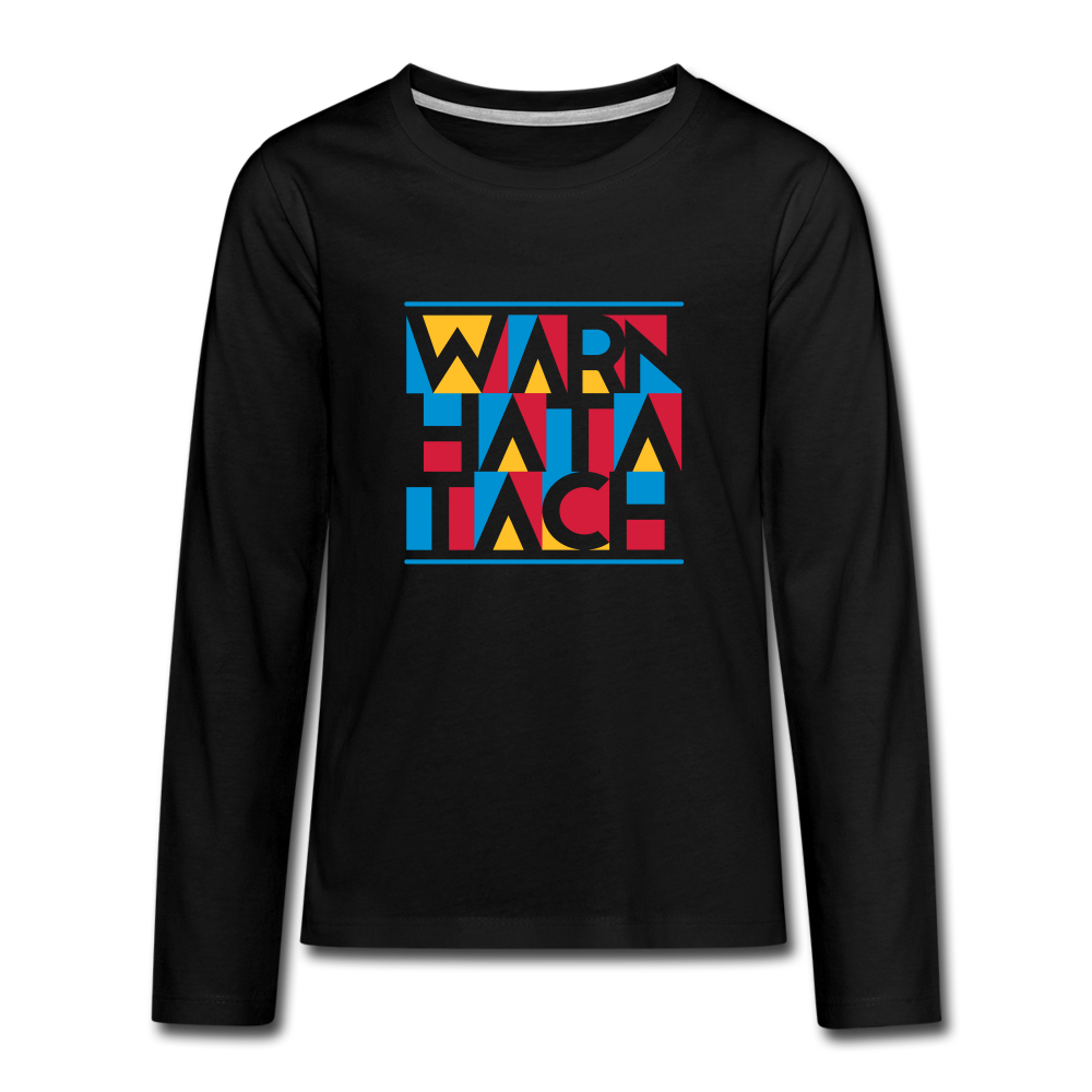 Warn Hata Tach - Teenager Langarmshirt - black