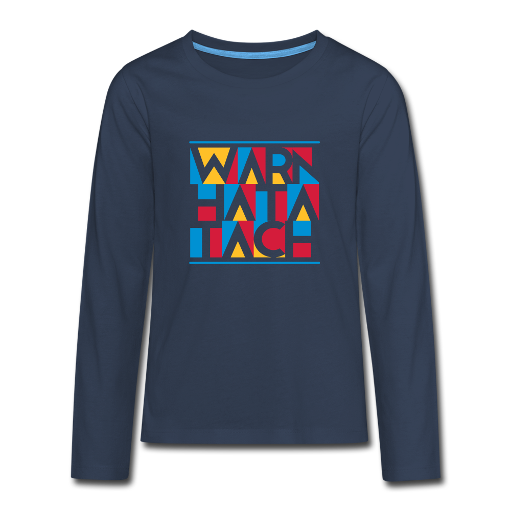 Warn Hata Tach - Teenager Langarmshirt - navy