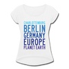Charlottenburg - Earth - Frauen T-Shirt mit gerollten Ärmeln - white